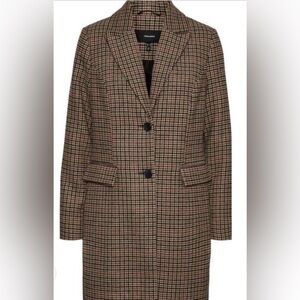 Vero Moda Checked Blazer in Brown and Black Houndstooth